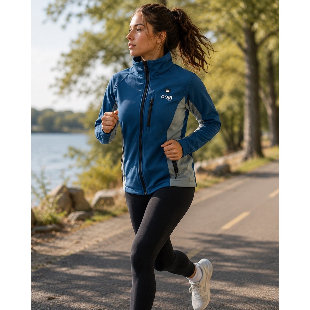 GOBI Heated Softshell‎ Jacket Blue Size XL Womens W Battery Needs Charger